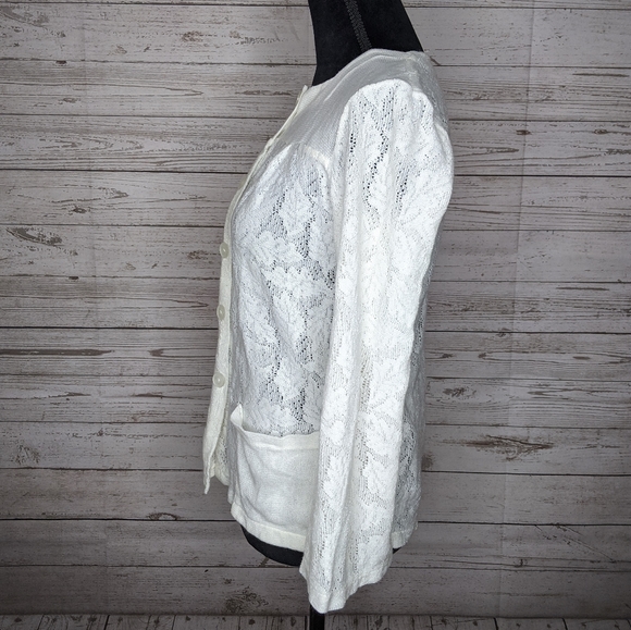 Kmart • Vintage 70s Cottagecore Lace Cardigan - Picture 4 of 5